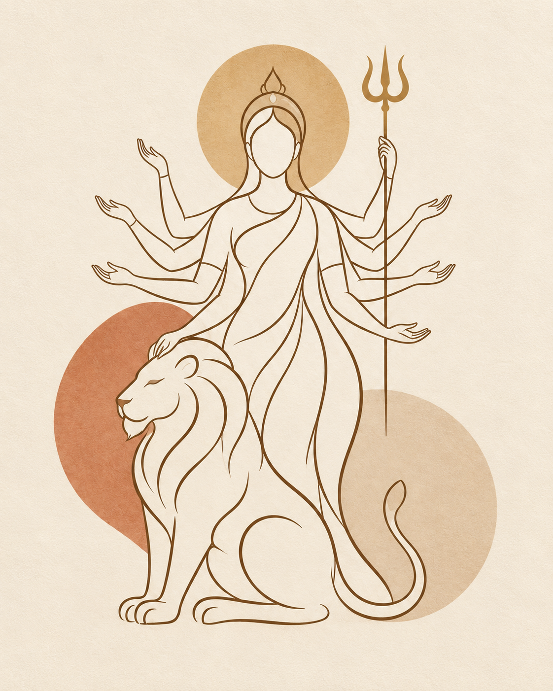 AAYAM ART minimalist durga framed artwork — art detail view.