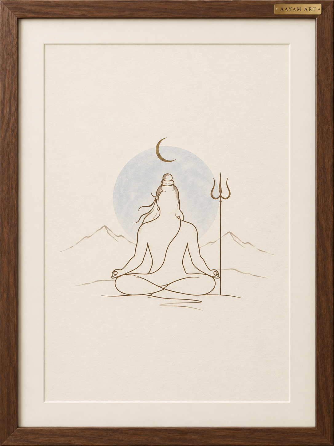 AAYAM ART minimalist shiva framed artwork — hero view.